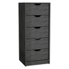 CAVINAS  5 Drawers Dresser for Bedroom,Modern Drawers with Free Handle for Kids Room,Living Room,Entry and Hallway,White/Black/Brown - 4 of 4