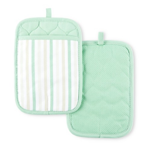 Martha Stewart 2pk Cotton Floral Vine Mini Oven Mitts : Target