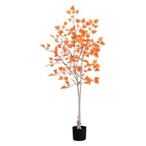 HomeStock  5 ft. Artificial Tree in Pot for Indoor/Outdoor - 1 of 3