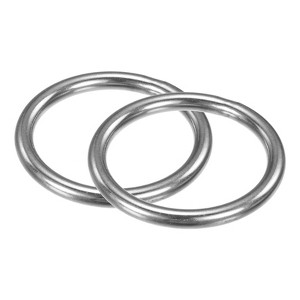 Unique Bargains Dream Catcher Stainless Steel Macrame Wreath Floral Round Metal O Rings 2 PCS - 1 of 4