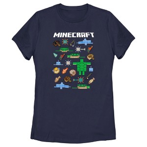 Women's Minecraft Fish and Mobs T-Shirt - 1 of 4