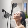 Cobbe Shower Head with handheld, High Pressure Shower Faucet Set with Hose, Bracket,  Dual 2 In 1 Shower System Matte Black, Valve Include - 4 of 4