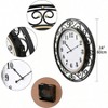 24 Inch Vintage Iron Metal Frame Wall Clock Silent Operated Elegant Retro Decor for Living Room Kitchen Office Dining Room - 4 of 4