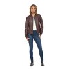 Women's Faux Leather Scuba Moto Biker Jacket - S.E.B. By SEBBY - 3 of 4