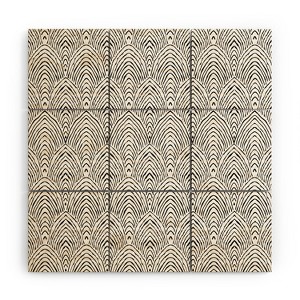 alison janssen hand drawn deco Wood Wall Mural - Society6 - 1 of 2