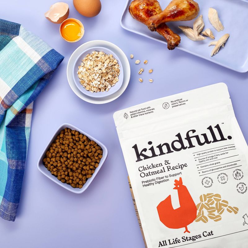 Chicken &#38; Oatmeal Recipe Dry Cat Food - 7lbs - Kindfull&#8482;, 3 of 6