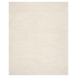 White Solid Loomed Area Rug - (10
