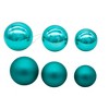Kurt Adler 60-80MM Shiny and Matte Teal Balls, 20 Piece Set - 4 of 4