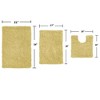 Fantasia Bath Rug Collection Cotton Shaggy Pattern Tufted Set of 3 Bath Rug Set - Home Weavers - 2 of 3