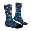 Dark Blue Sky Star Women Printed Crew Socks Funny Funky Socks Soft Polyester Novelty Gifts for Artists Men - 3 of 4