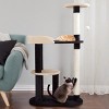 PETMAKER 3-Tier Indoor Cat Scratching Post, Black - 2 of 4