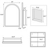 Spassway 36"H*24"W Arch Wood Medicine Cabinet with Adjustable Shelves Recessed Wall Cabinet Wall Mounted Bathroom Storage Cabinet with Mirror - 4 of 4