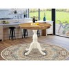 East West Furniture, Antique Modern Kitchen Table - a Round Dining Table Top with Pedestal Base - 2 of 3