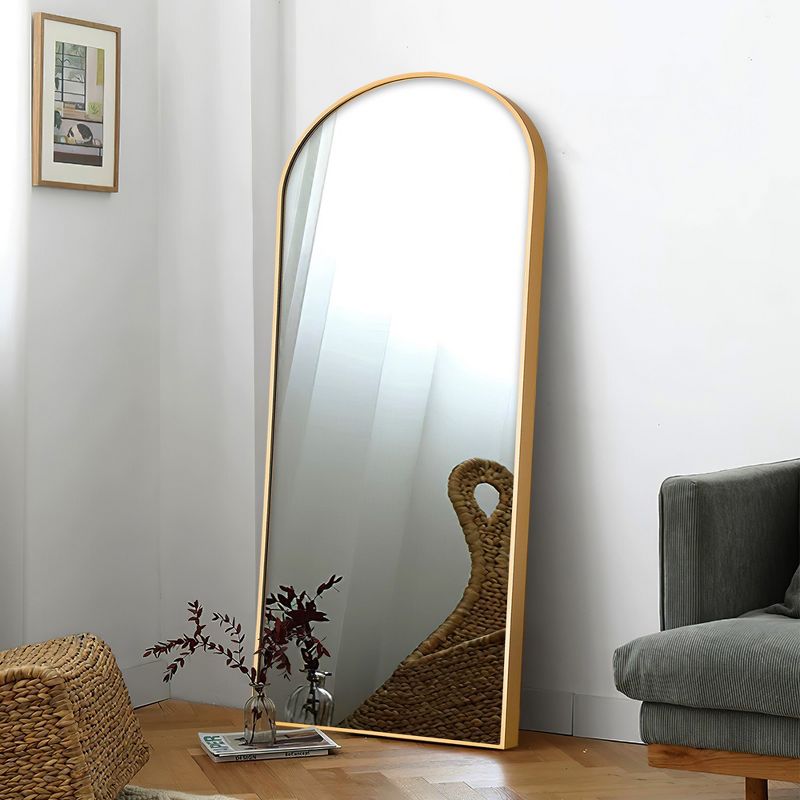 Neutypechic Metal Framed Arched Full Length Mirror Leaning Mirror, 5 of 9