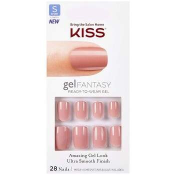 KISS Gel Fantasy Ready-To-Wear Fake Nails - Pink  - 28ct