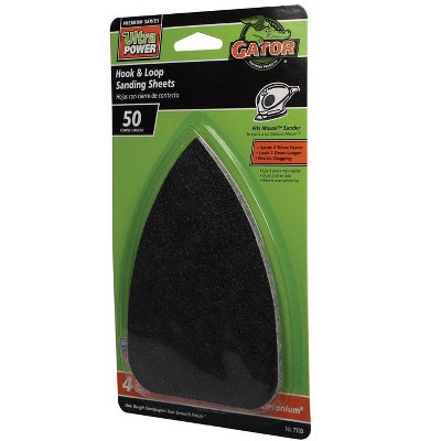 Gator Mouse 5 in. L X 3-1/2 in. W 50 Grit Zirconium Oxide Mouse Sandpaper 4 pk