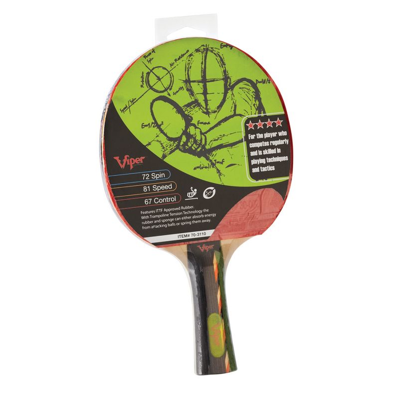 Viper Four Star Table Tennis Racket, 2 of 3