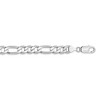Black Bow Jewelry Men's 7.5mm 14k White Gold Solid Flat Figaro Chain Necklace - 2 of 4