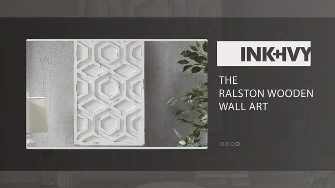 Ralston Wooden Wall Art with Pattern White, 2 of 11, play video