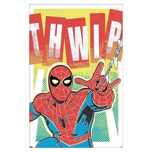 Trends International Marvel Comics Spider-Man - Thwip Framed Wall Poster Prints - 1 of 4