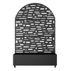 MAYEERTY Planter Box with Trellis Iron Black Arch Gerald Wide Edge Street Style 72x47x16in 3-Piece Set - 4 of 4