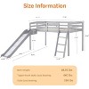 JOYMOR Loft Bed with Curved Slide and Angled Ladder, Twin Size Loft Bed Solid Pine Wood Frame,14" Safety Guardrail, Anti-Slip Steps - 2 of 4