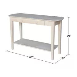 Philips Oval Sofa Table Unfinished - International Concepts