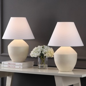 JONATHAN Y Ralf Minimalist Scandinavian Resin/Iron LED Table Lamp - 1 of 4