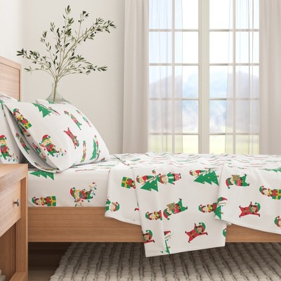 100% Cotton Christmas Flannel Sheets - Great Bay Home