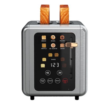 WHALL 2 Slice Toaster, Touchscreen Toasters 2 Slice Wide Slot, Stainless Steel Bread Toaster for Bagel & More, Smart Toaster Kitchen Deal