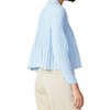 Women's BUTTON DOWN CROPPED PLEATED JACKET - current air - image 4 of 4