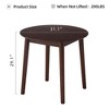 Grungis Round Dining Table for 2-4 People,Modern Kitchen Table with Black Wood Legs for Kitchen,Living Room - 3 of 4