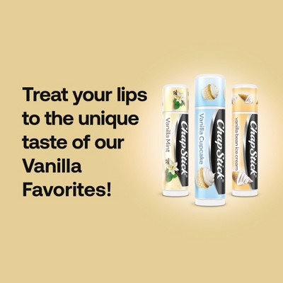 Chapstick Vanilla Favorites Lip Balm - Vanilla Mint, Vanilla Cupcake and Vanilla Bean Ice Cream Flavored - 4 pack