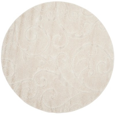 5' Swirl Loomed Area Rug Cream - Safavieh