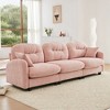 Three-Seater Modular Sectional Sofa - Chenille Fabric Couch with Tufted Backrest, Ergonomic Design & Wooden Base - 2 of 4