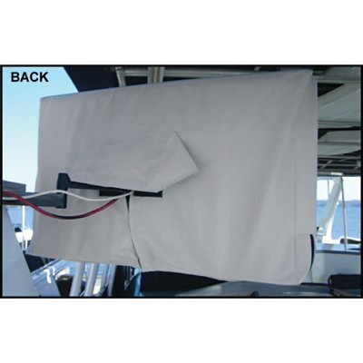 Solaire Light Gray Fabric Outdoor TV Cover with Zipper Closure