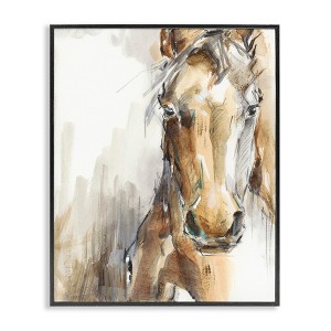 Stupell Industries Abstract Brown Horse Portrait Framed Giclee Art - 1 of 4