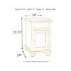 Signature Design by Ashley Barilanni Chairside End Table with USB Ports and Outlets Dark Brown: Mid-Century Modern, Storage Shelf, Wood Legs - 4 of 4