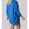 Women's FLUFFY V-NECK LONG JUMPER - mat fashion - 2 of 4