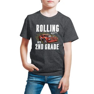 Boys' - Hot Wheels - Rolling Into 2nd Grade Short Sleeve Graphic T-Shirt - 1 of 4