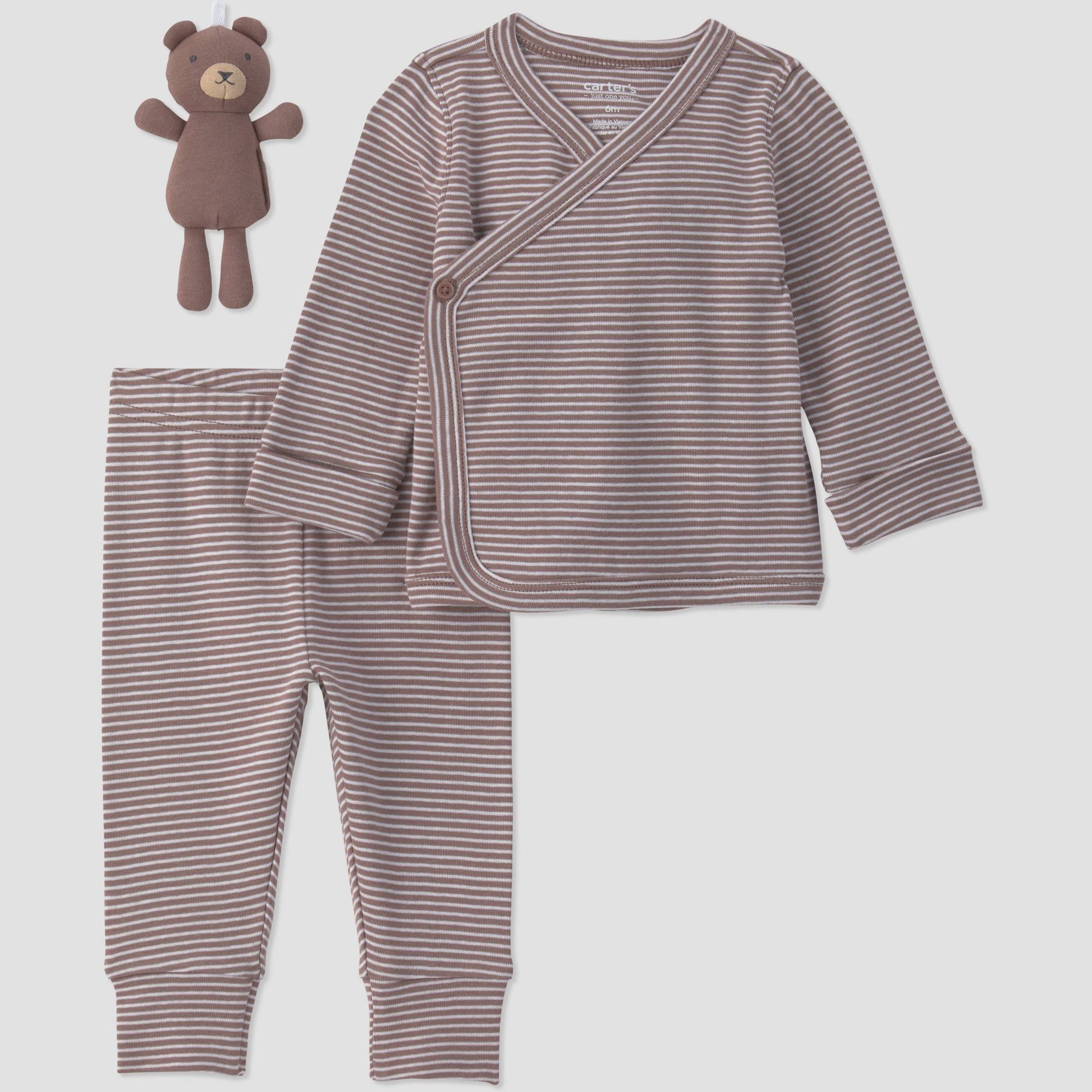 Carter's Just One You® Baby Boys' 3pc Top and Bottom Sets - Brown