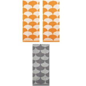 REGALWOVEN 3 Pack Geometric Pattern Soft Absorbent Cotton Hand Towels for Bathroom 13" x 29" - 1 of 4