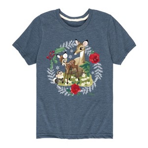 Boys' - Disney - Christmas - Family In The Forest Short Sleeve Graphic T-Shirt - 1 of 4