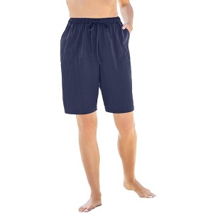 Swim 365 Women's Plus Size Taslon Cover Up Board Shorts With Built-In Brief - 1 of 4
