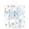 Hudson Baby Infant Boy Cotton Flannel Burp Cloths, Boy Safari World 7-Pack, One Size - 2 of 4
