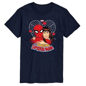 Men's - Marvel - Spider-man Mary Jane Heart Short Sleeve Graphic T-Shirt - 1 of 4