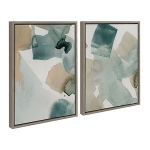 Kate and Laurel Sylvie Color Exploration I and II Framed Canvas Art Set by Amy Lighthall - 1 of 4