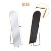 FURNIinspire Full Length Mirrors Arched Floor Standing Mirror, Thin Aluminum Alloy Frame Wall Mirror With Stand, Full-Body Mirror, Gold, 16"*59" - 3 of 4