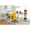 Okak Modern Velvet Office Chair with Padded Back, Desk Chair with Adjustable Armrest and Back, Comfy Chair for Office, Study - 2 of 4