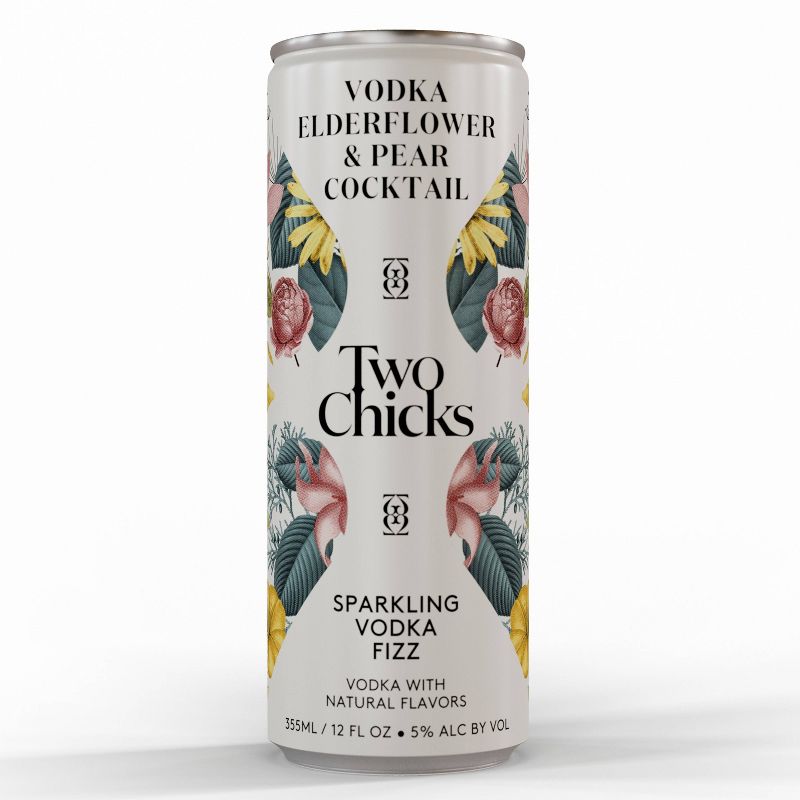 Two Chicks Sparkling Elderflower and Pear Cocktail - 4pk/355ml Cans, 2 of 3